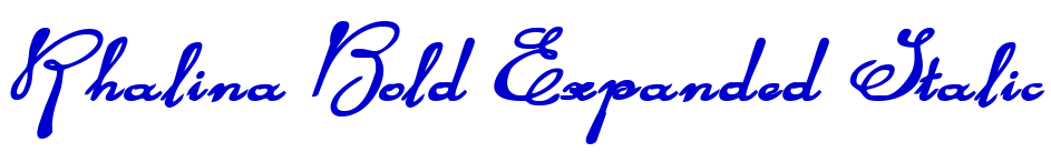 Rhalina Bold Expanded Italic font